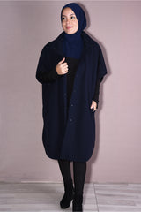 المعطف Nowa Scarf لون أزرق غامق