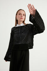 كنزة Birgül Bektaş لون أسود