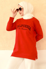 تونيك Bestenur لون أحمر