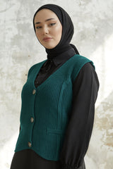 كنزة بدون أكمام InStyle لون أزرق