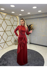 فستان سهرة Genel Markalar لون أحمر