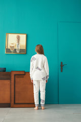 طقم بيجاما Siyah İnci لون أبيض