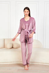 طقم بيجاما Ecrou لون بنفسجي