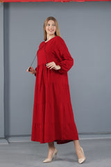 فستان mervemoda لون أحمر