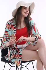 كيمونو moda periy لون أخضر