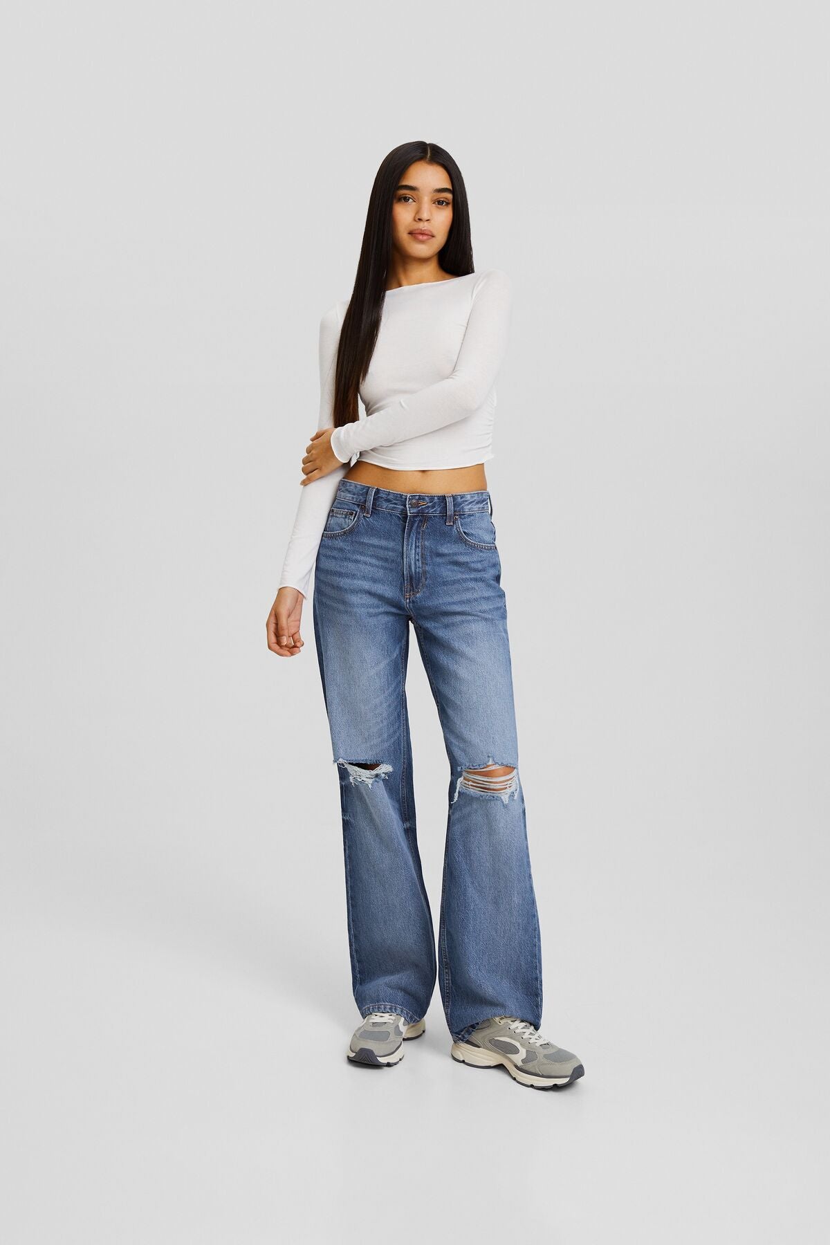 جينز Bershka لون أزرق