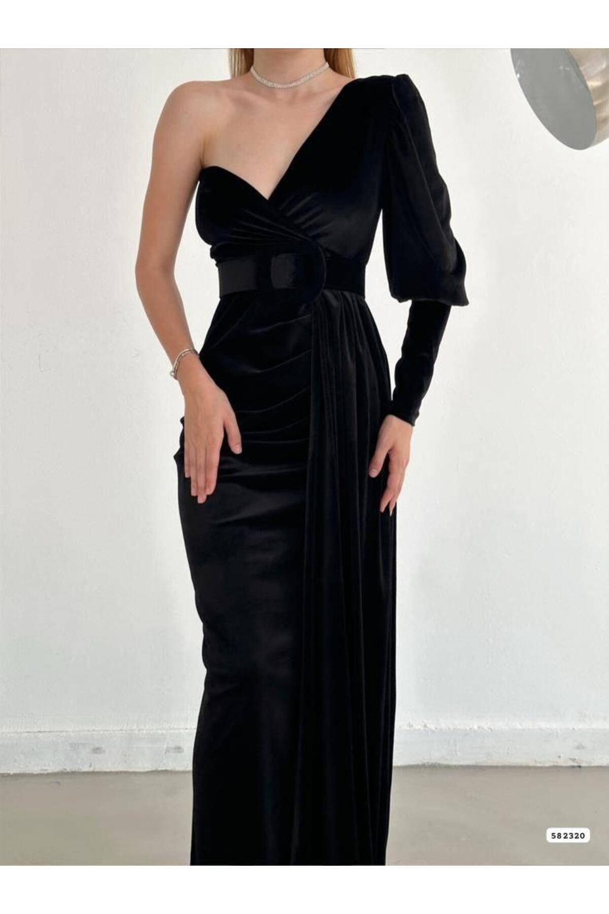 فستان سهرة mafdress لون أسود