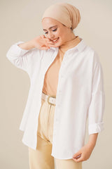 قميص asilmoda لون أبيض