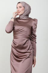فستان سهرة giz astore لون زهري
