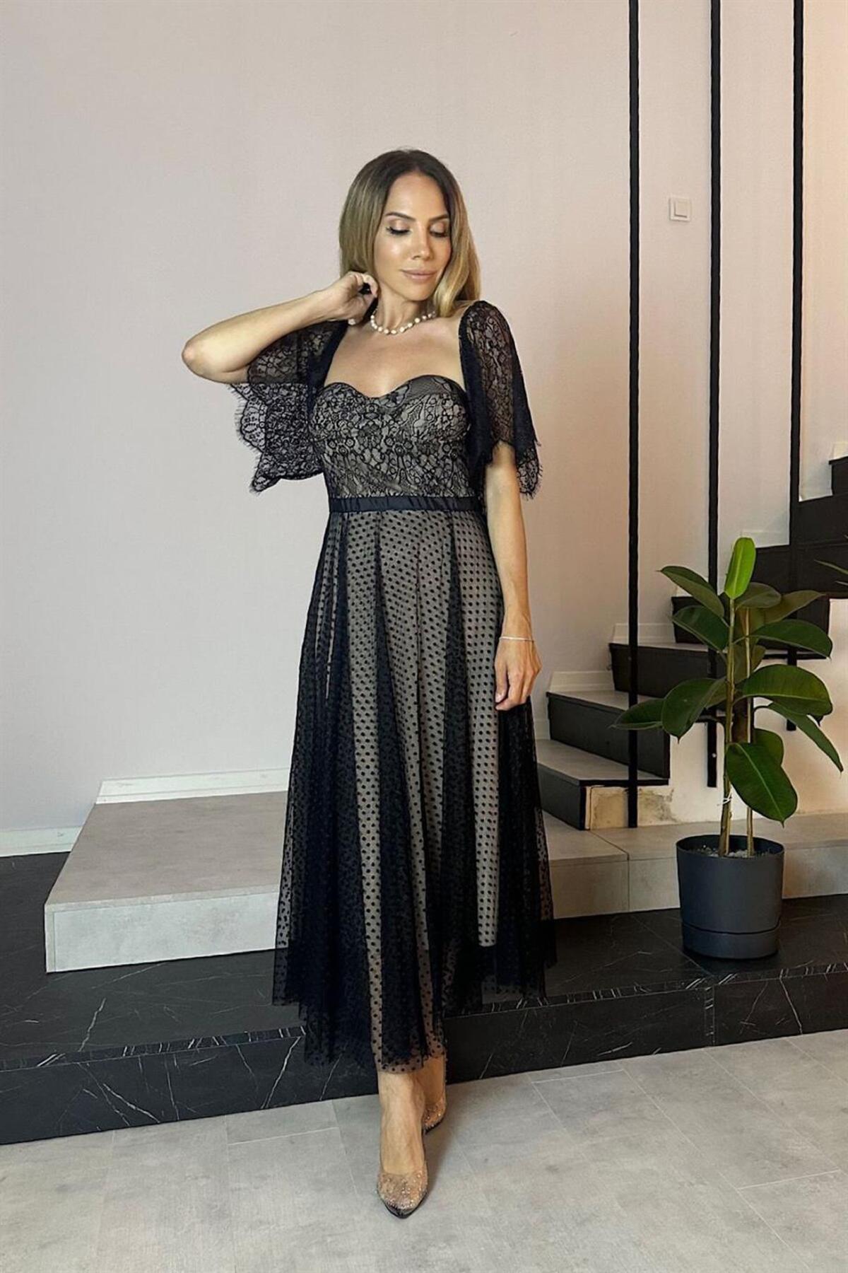 فستان سهرة gesmoda لون أسود