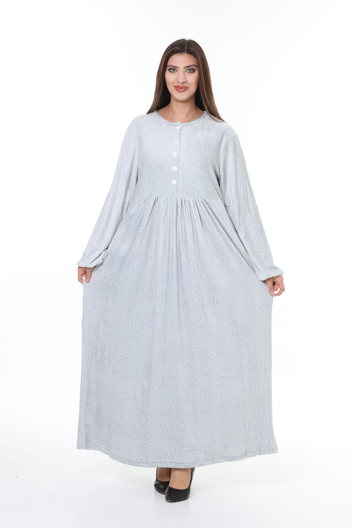 فستان mervemoda لون رمادي