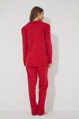 طقم بيجاما Siyah İnci لون أحمر