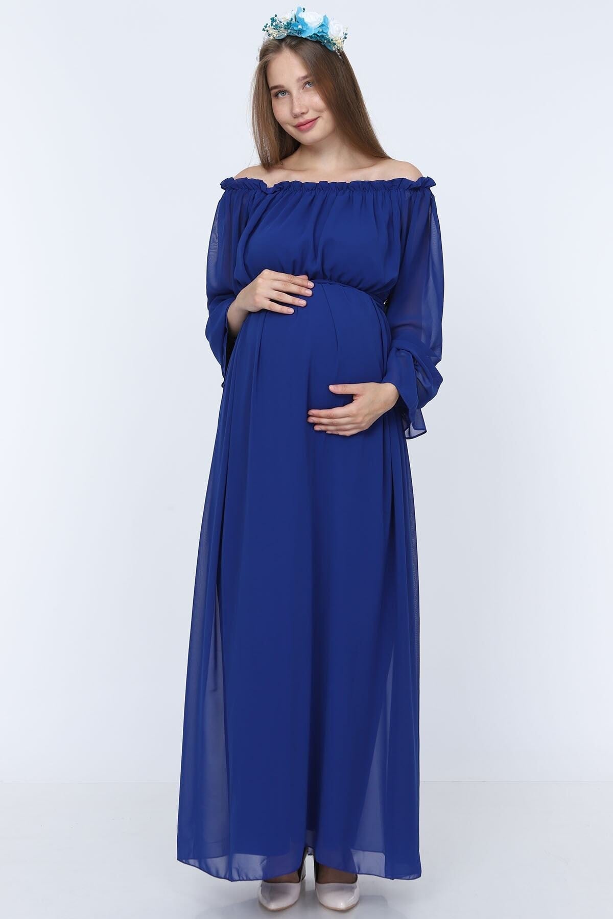 فستان MODA LABİO لون أزرق غامق