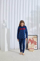 طقم بيجاما Siyah İnci لون أزرق غامق