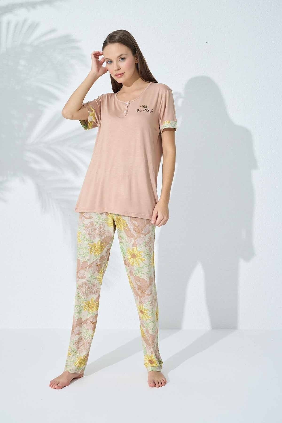 طقم بيجاما Siyah İnci لون بيج