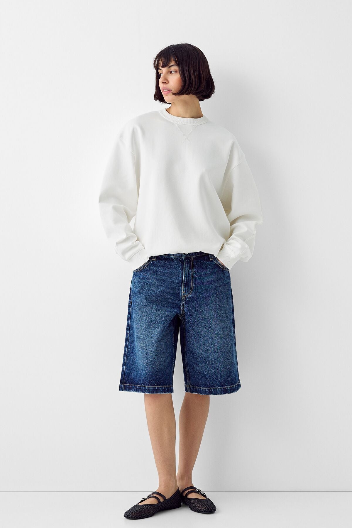 هودي Bershka لون أحمر
