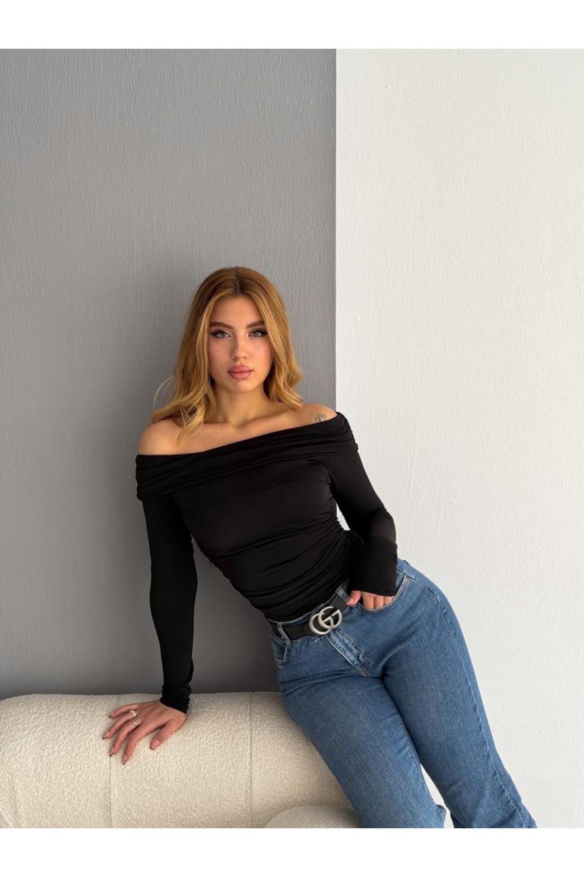 بلوزة alenmoda لون أسود