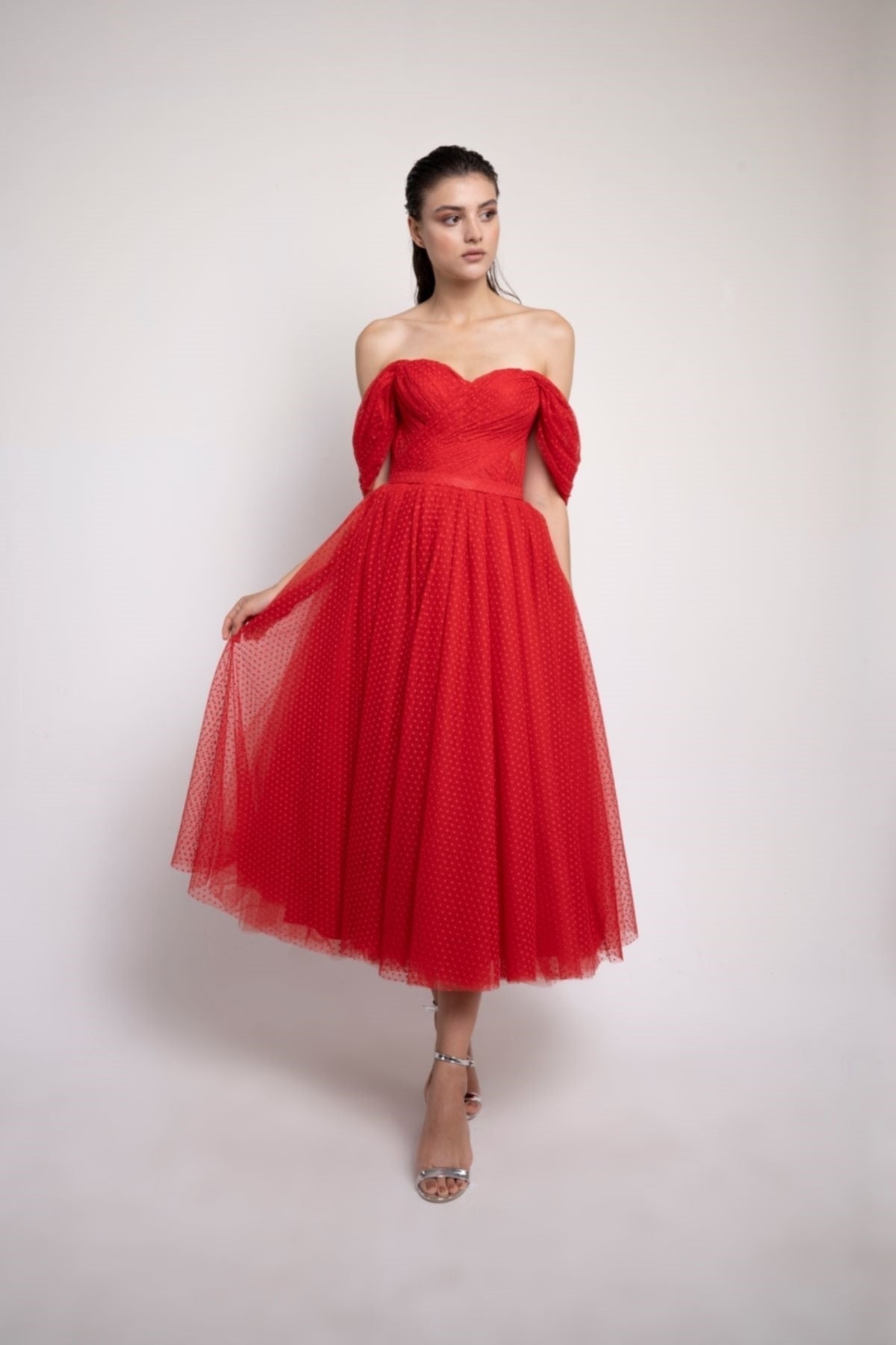 فستان سهرة Lenta Moda لون أحمر
