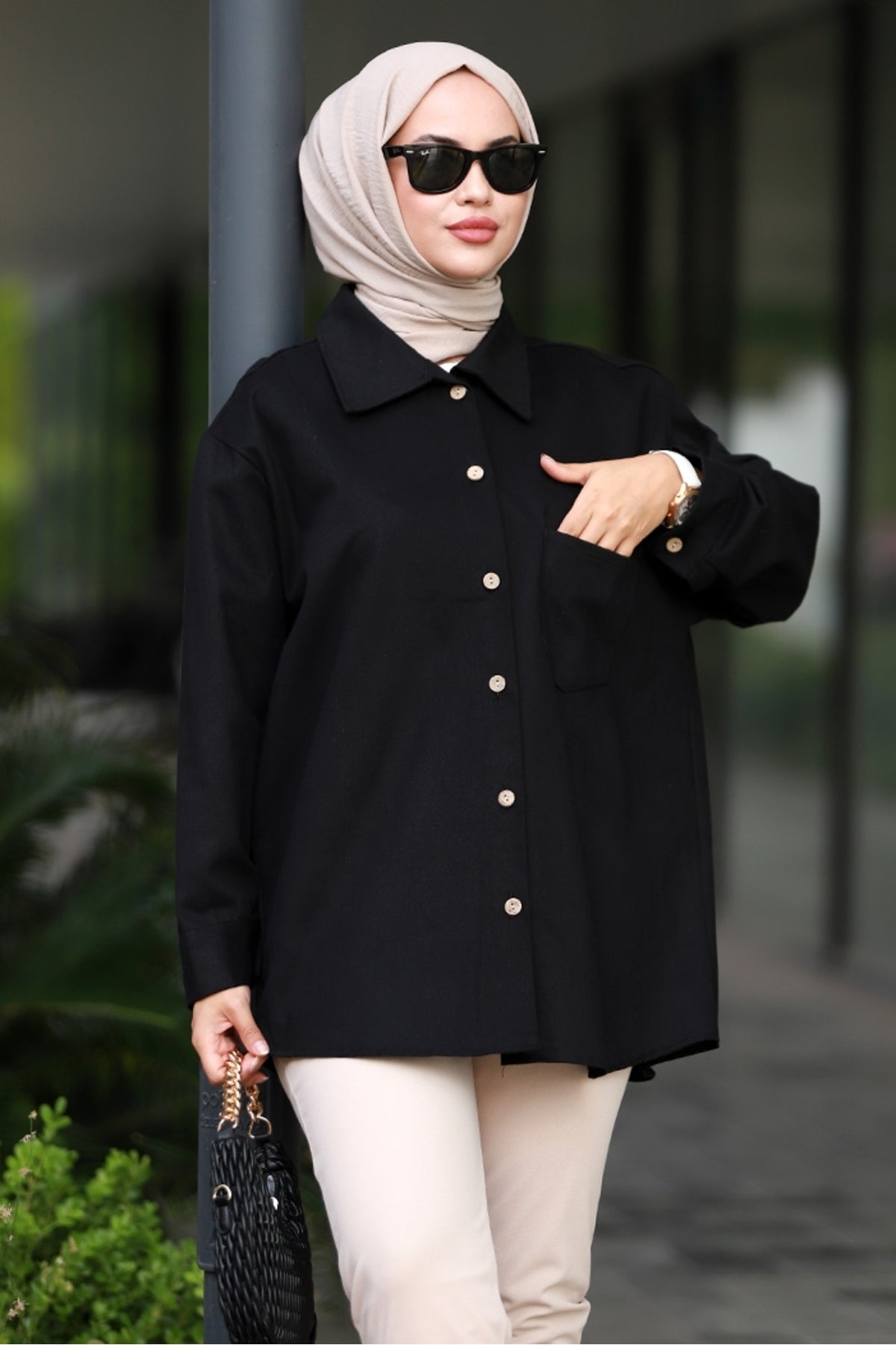 تونيك Bestenur لون أسود
