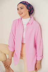 قميص asilmoda لون زهري