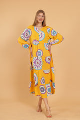 فستان mervemoda لون أصفر