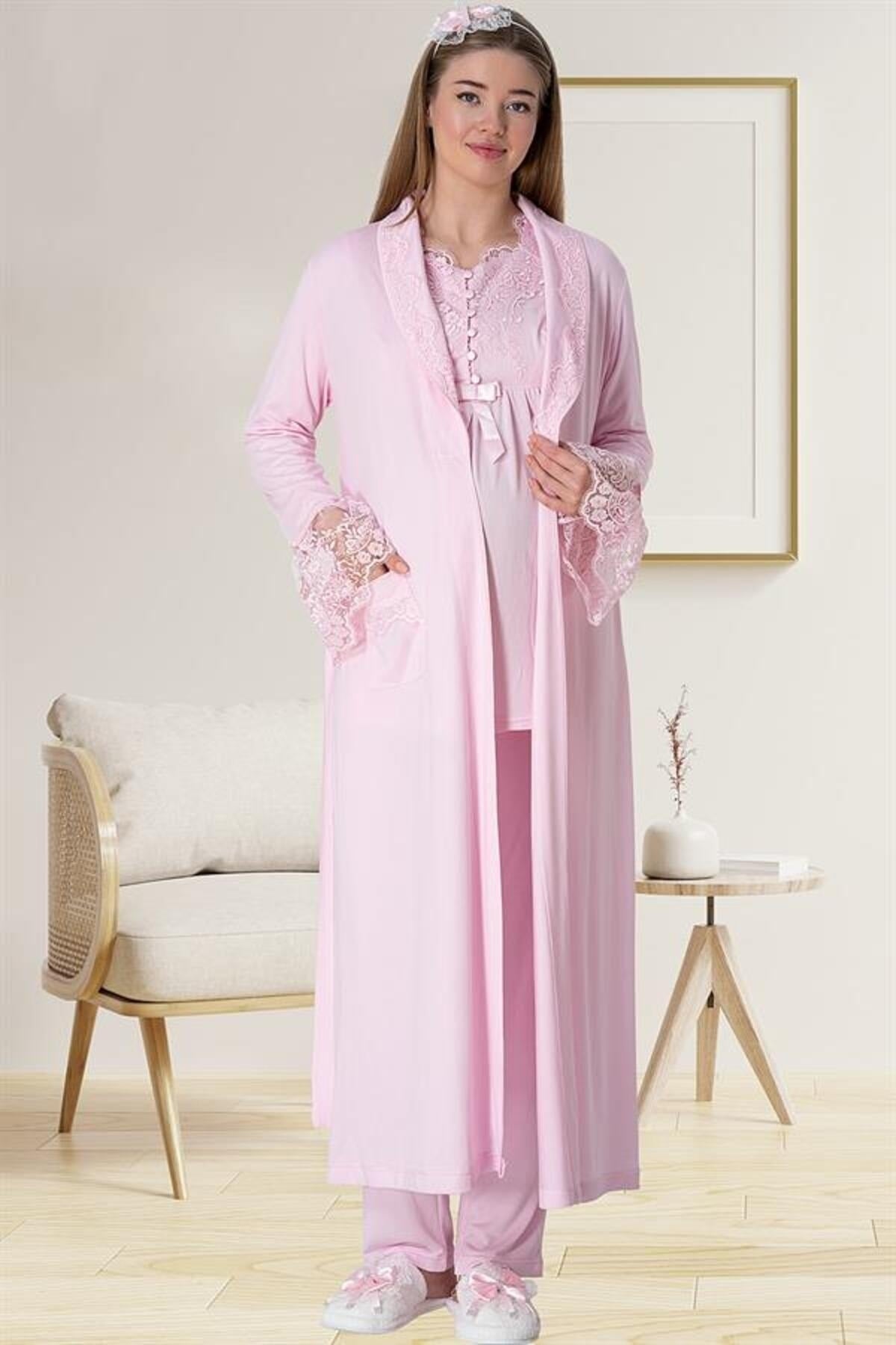 مجموعة بيجاما الحامل secret moda لون زهري