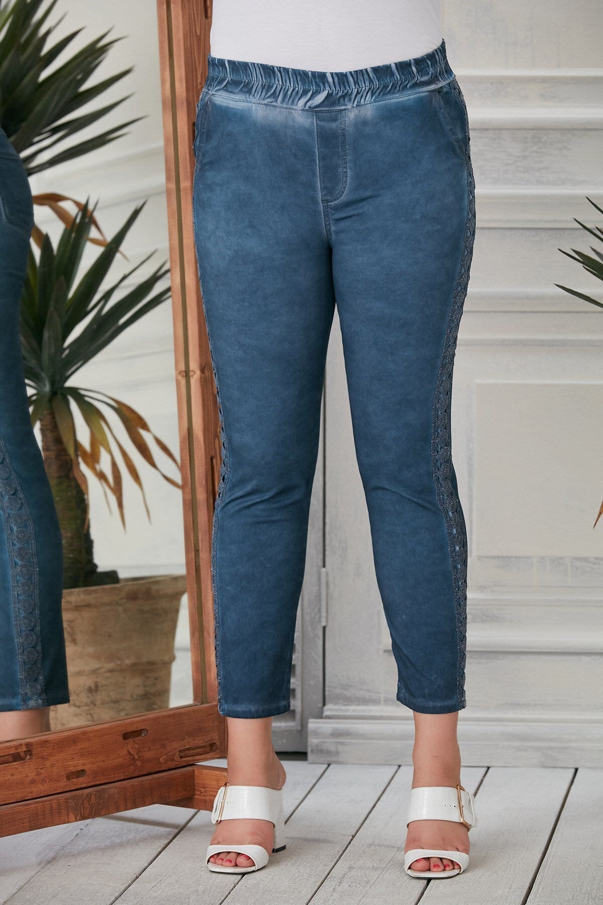 بنطال Rmg لون أزرق غامق