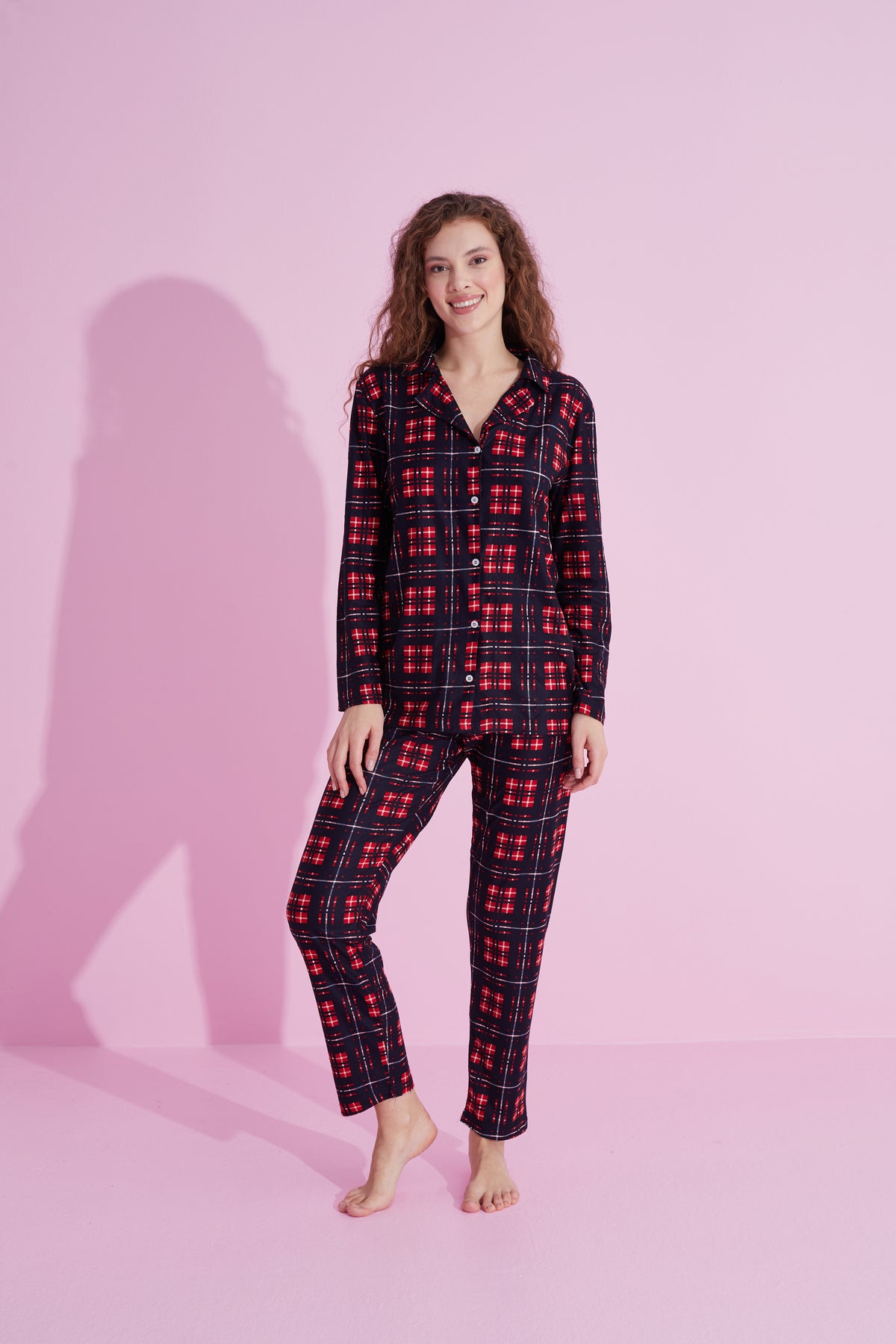 طقم بيجاما Siyah İnci لون أزرق غامق