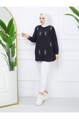 قميص ahsen fashion لون أسود