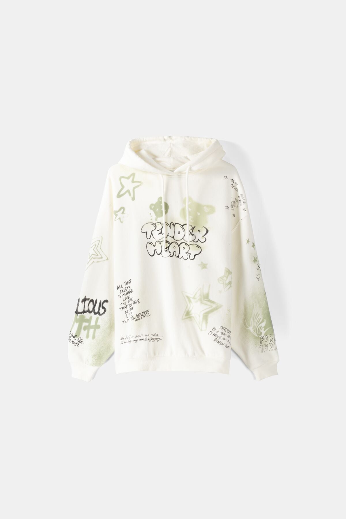 هودي Bershka لون بيج