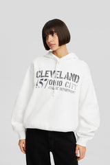 هودي Bershka لون بيج