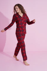 طقم بيجاما Siyah İnci لون أحمر