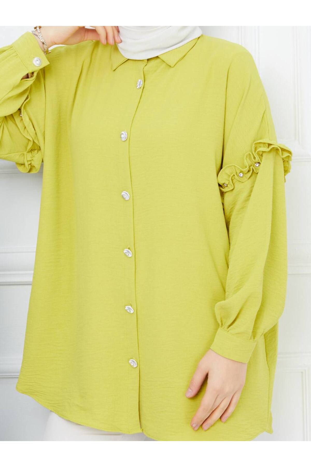 قميص ahsen fashion لون أصفر