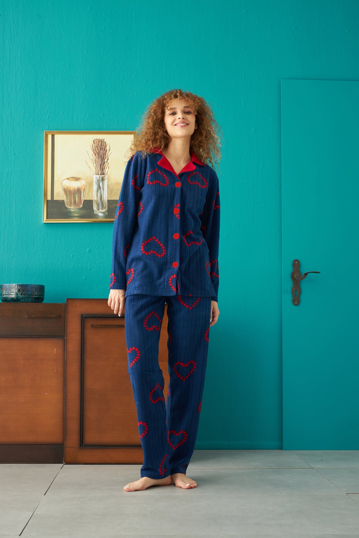 طقم بيجاما Siyah İnci لون أبيض