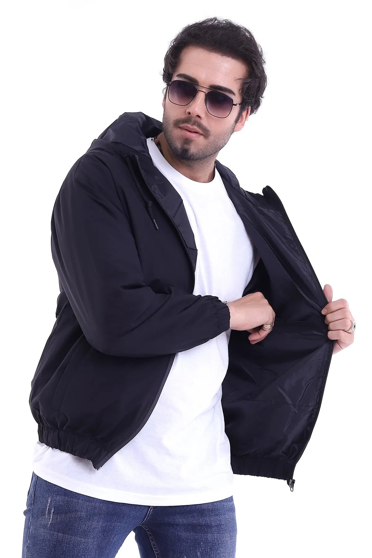 معطف واق من المطر & الرياح GAREN لون أسود