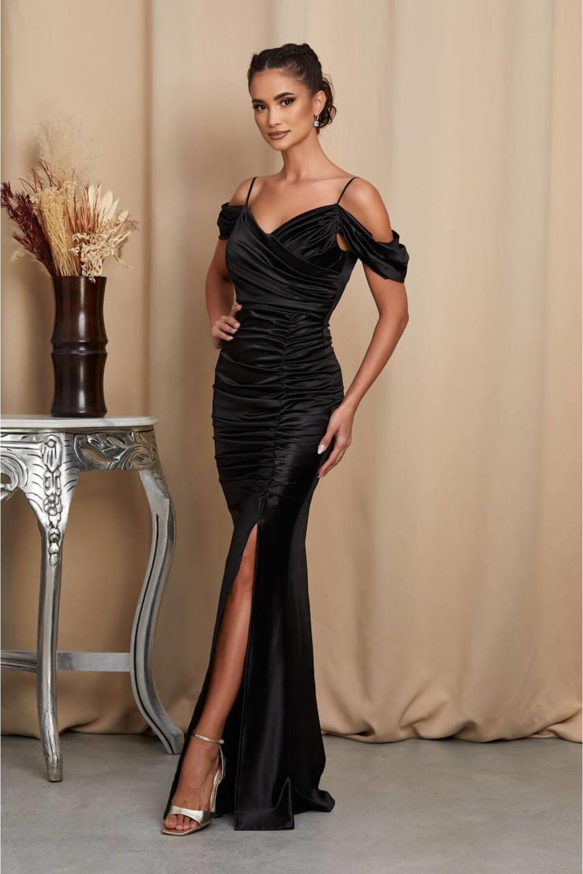 فستان سهرة mafdress لون أسود