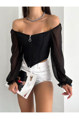 بلوزة alenmoda لون أسود