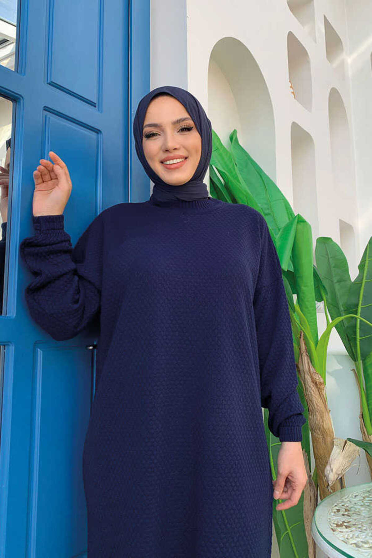 تونيك Bym Fashion لون أزرق غامق