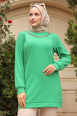 تونيك Bestenur لون أخضر