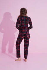 طقم بيجاما Siyah İnci لون أزرق غامق