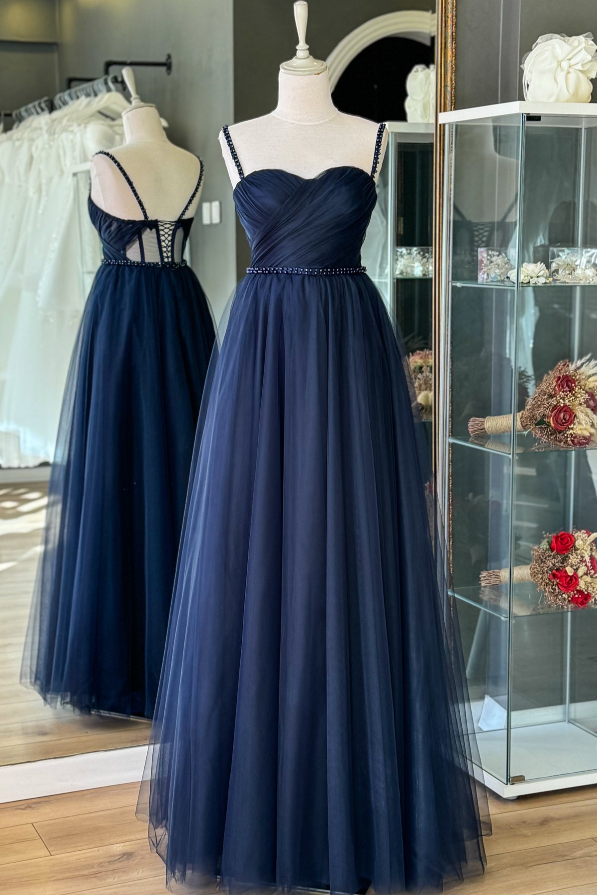 فستان سهرة Lenta Moda لون أزرق غامق