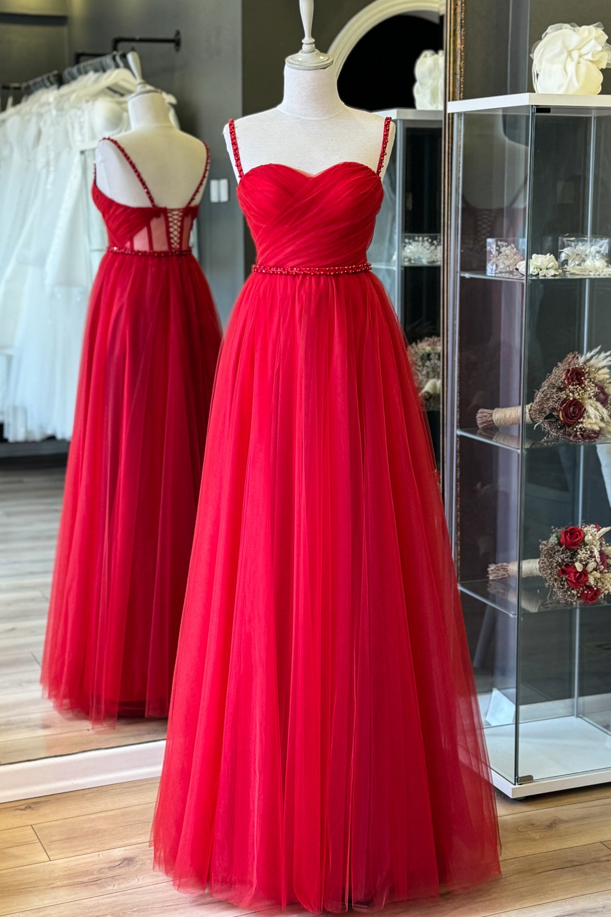 فستان سهرة Lenta Moda لون أحمر