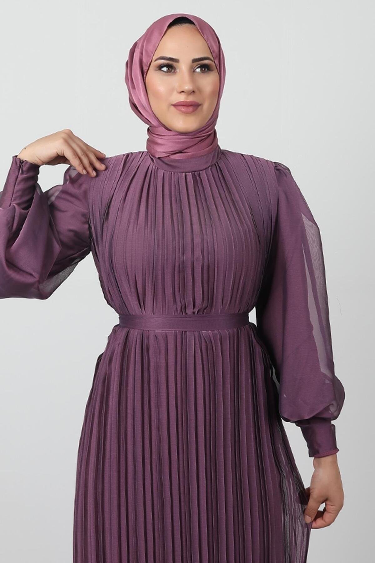 فستان سهرة giz astore لون بنفسجي