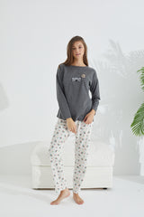 طقم بيجاما Siyah İnci لون أبيض