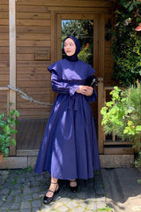 فستان ceylan otantik لون أزرق غامق