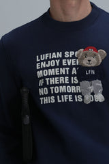 هودي Lufian لون أزرق غامق