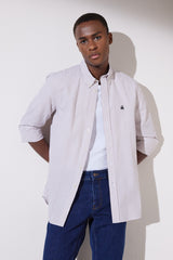 قميص BROOKS BROTHERS لون بيج