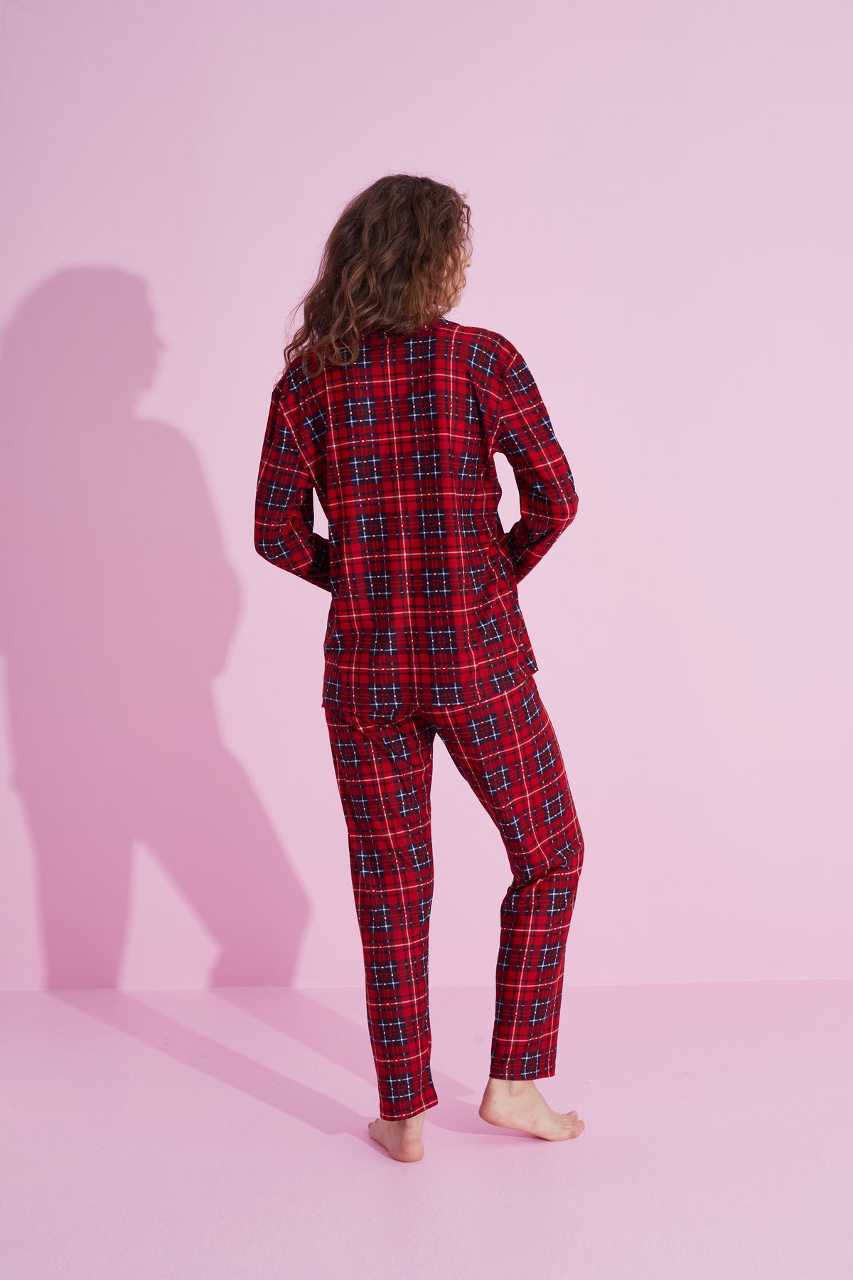 طقم بيجاما Siyah İnci لون أحمر