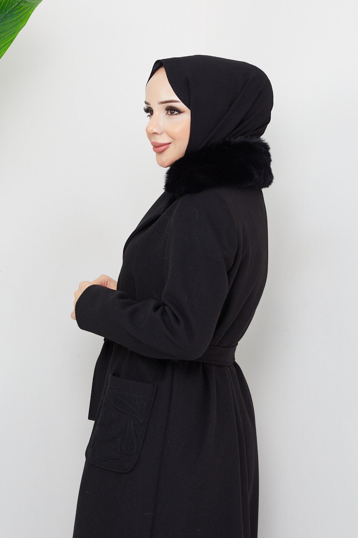 معطف BELLİNA لون أسود