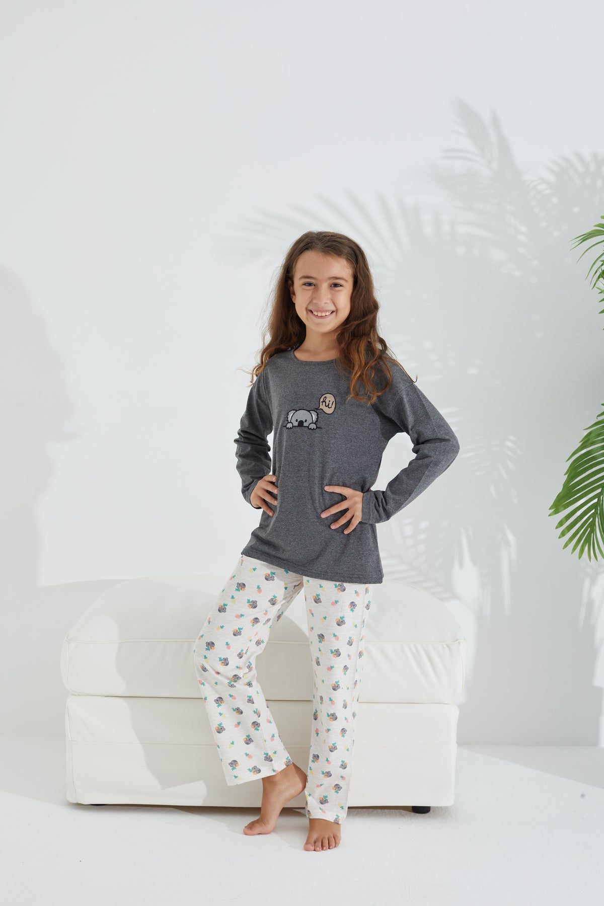 طقم بيجاما Siyah İnci لون أبيض